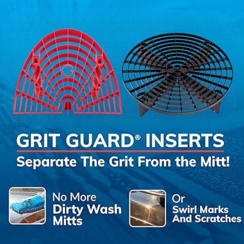 Grit Guard The Original Grit Guard Bucket Insert with Washboard Combo | Removes Dirt from Wash Mitt for Detailing | Car Wash Bucket Insert & Washboard | Black/Black - Image 2
